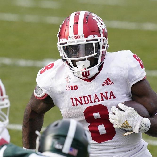 Indiana running back Stevie Scott III rushes